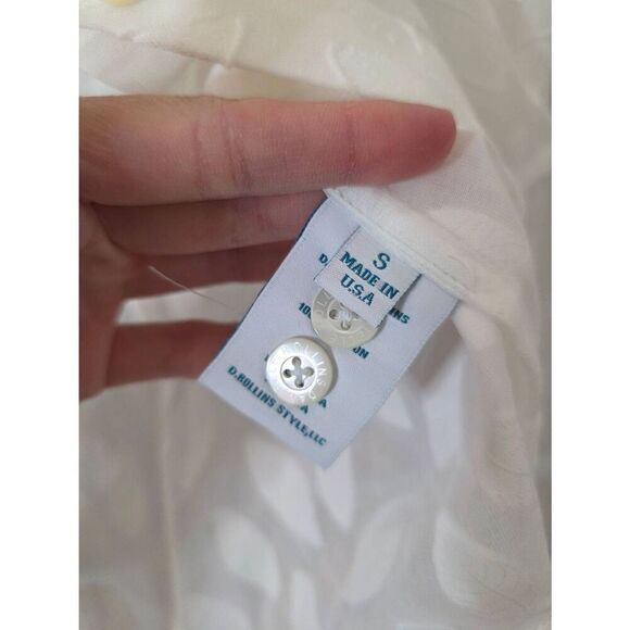 Danielle rollins Elsie Shirt in Fil Coupe $396 Sz S - Picture 5 of 11